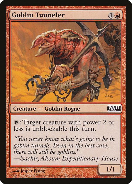Goblin Tunneler - Magic 2011 (M11) Magic: The Gathering trading card