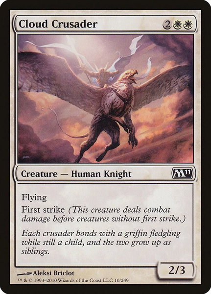 Cloud Crusader trading card from Magic 2011 (M11) Cloud Crusader - Magic 2011 (M11) Magic: The Gathering trading card