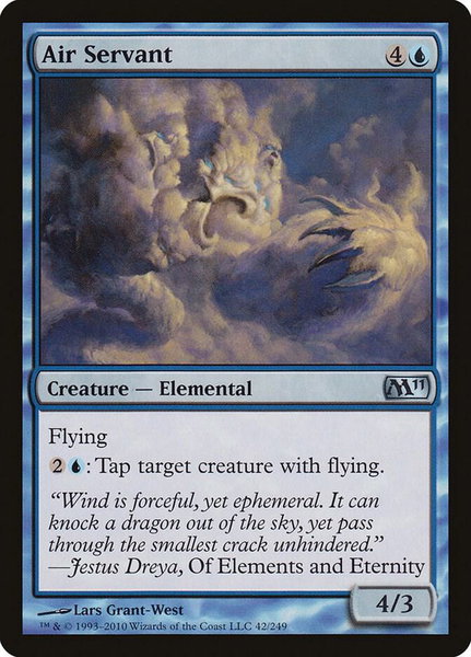 Air Servant trading card from Magic 2011 (M11) Air Servant - Magic 2011 (M11) Magic: The Gathering trading card