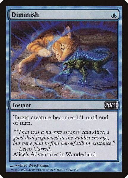 Diminish trading card from Magic 2011 (M11) Diminish - Magic 2011 (M11) Magic: The Gathering trading card