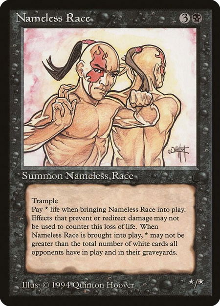Nameless Race - The Dark Magic: The Gathering trading card