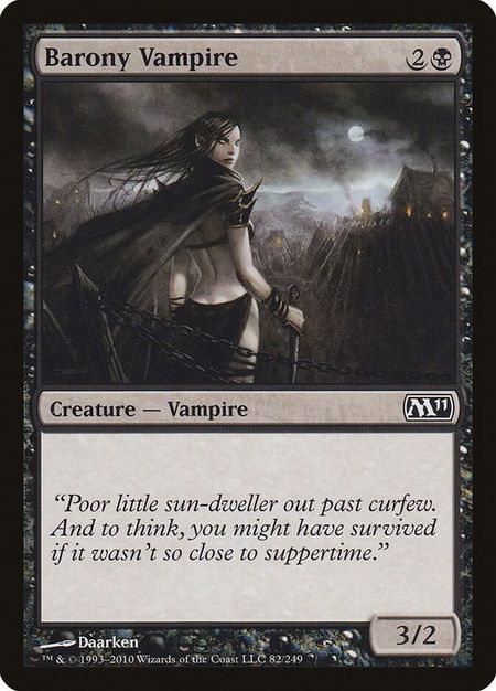 Barony Vampire - Magic 2011 (M11) Magic: The Gathering trading card