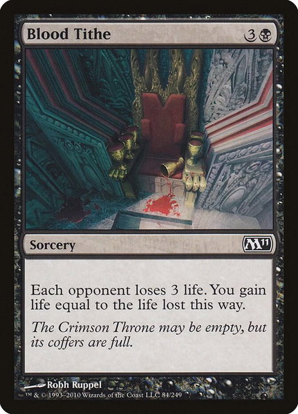 Blood Tithe trading card from Magic 2011 (M11) Blood Tithe - Magic 2011 (M11) Magic: The Gathering trading card