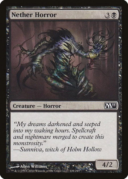 Nether Horror - Magic 2011 (M11) Magic: The Gathering trading card