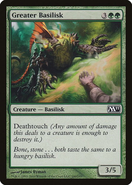 Greater Basilisk - Magic 2011 (M11) Magic: The Gathering trading card