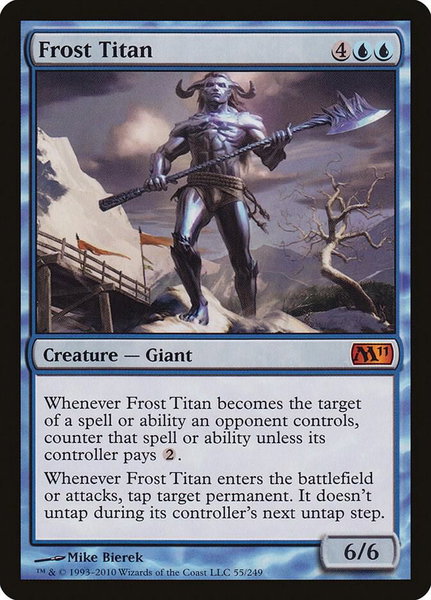 Frost Titan trading card from Magic 2011 (M11) Frost Titan - Magic 2011 (M11) Magic: The Gathering trading card