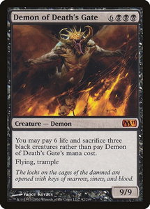 Demon of Death's Gate - Magic 2011 (M11) (M11) #92 - Mythic Rare Magic: The Gathering Trading Card
