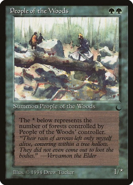 People of the Woods - The Dark Magic: The Gathering trading card