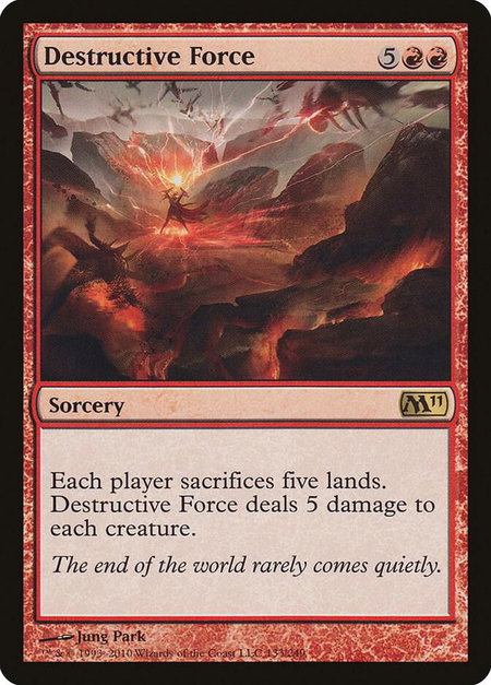 Destructive Force - Magic 2011 (M11) Magic: The Gathering trading card