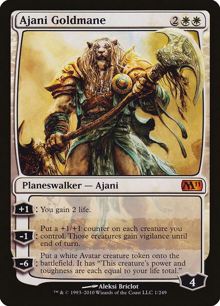 Ajani Goldmane - Magic 2011 (M11) Magic: The Gathering trading card