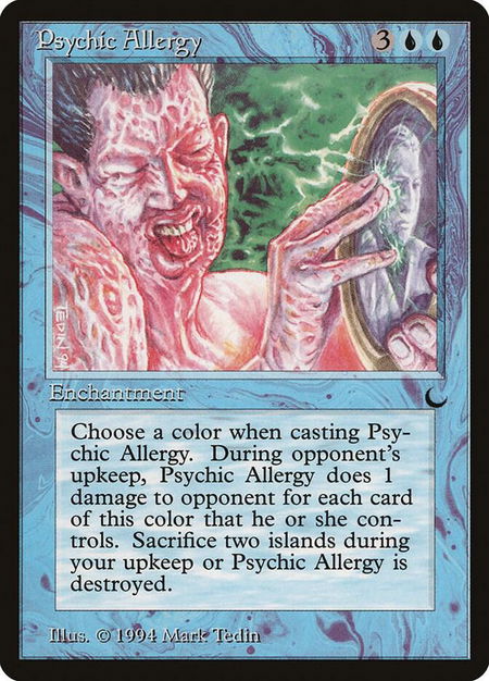 Psychic Allergy - The Dark Magic: The Gathering trading card