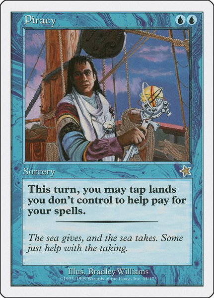 Piracy trading card from Starter 1999 Piracy - Starter 1999 Magic: The Gathering trading card