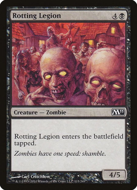 Rotting Legion - Magic 2011 (M11) Magic: The Gathering trading card