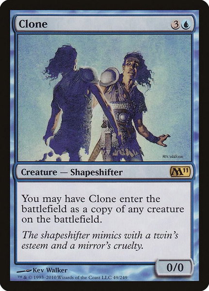 Clone trading card from Magic 2011 (M11) Clone - Magic 2011 (M11) Magic: The Gathering trading card