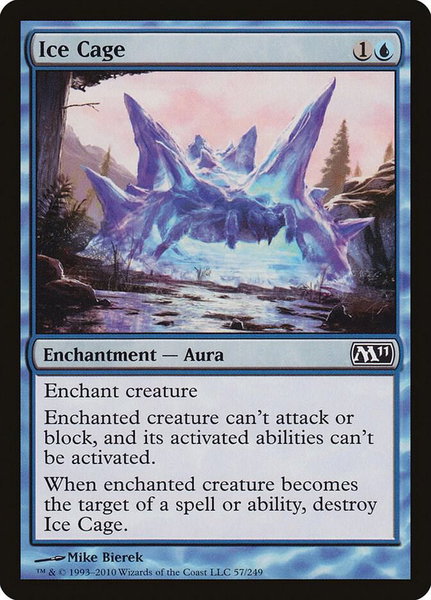 Ice Cage trading card from Magic 2011 (M11) Ice Cage - Magic 2011 (M11) Magic: The Gathering trading card