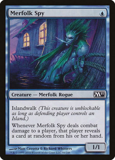Merfolk Spy - Magic 2011 (M11) Magic: The Gathering trading card
