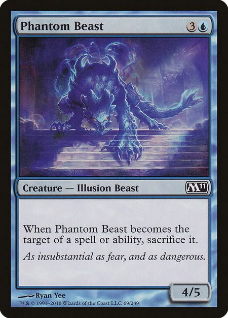 Phantom Beast - Magic 2011 (M11) Magic: The Gathering trading card