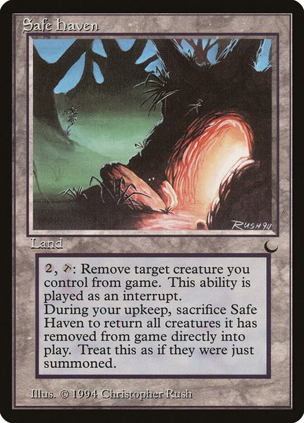 Safe Haven trading card from The Dark Safe Haven - The Dark Magic: The Gathering trading card