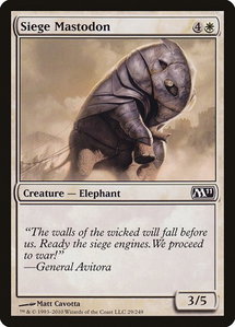 Siege Mastodon - Magic 2011 (M11) (M11) #29 - Common Magic: The Gathering Trading Card