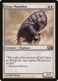Siege Mastodon - Magic 2011 (M11) (M11) #29 - Common Magic: The Gathering Trading Card
