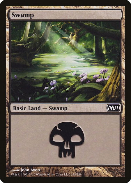Swamp (238) - Magic 2011 (M11) Magic: The Gathering trading card