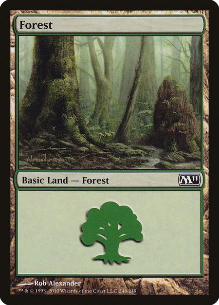 Forest (246) - Magic 2011 (M11) Magic: The Gathering trading card