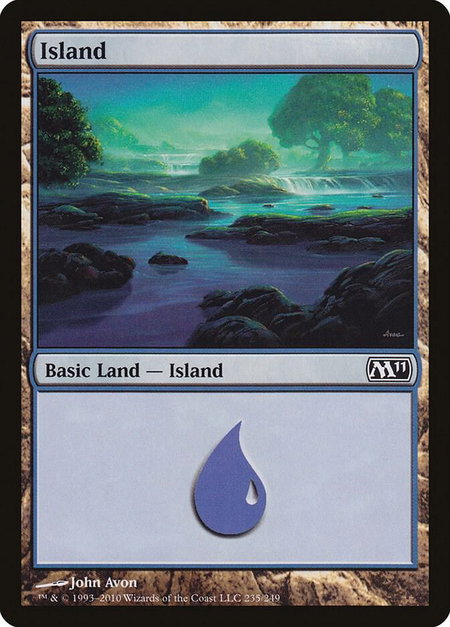 Island (235) - Magic 2011 (M11) Magic: The Gathering trading card