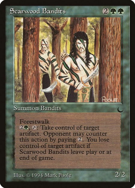 Scarwood Bandits trading card from The Dark Scarwood Bandits - The Dark Magic: The Gathering trading card