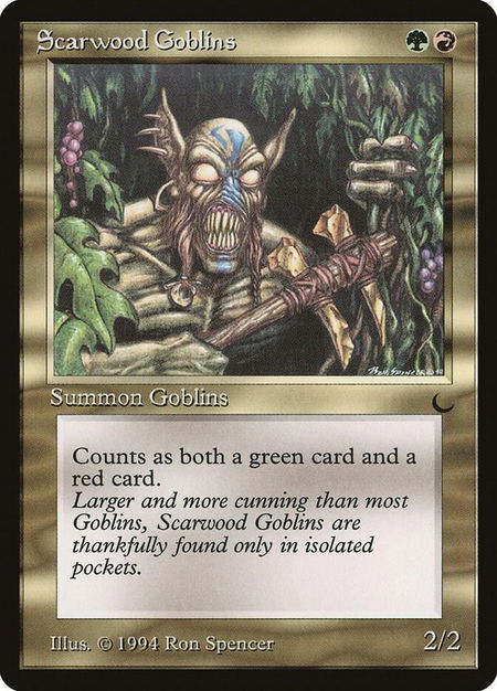 Scarwood Goblins trading card from The Dark Scarwood Goblins - The Dark Magic: The Gathering trading card
