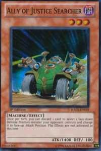 Ally of Justice Searcher trading card from Hidden Arsenal 2 Ally of Justice Searcher - Hidden Arsenal 2 YuGiOh trading card