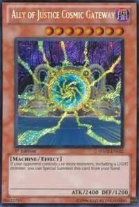 Ally of Justice Cosmic Gateway - Hidden Arsenal 2 (HA02) #HA02-EN022 - Secret Rare YuGiOh Trading Card