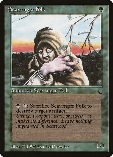 Scavenger Folk trading card from The Dark Scavenger Folk - The Dark Magic: The Gathering trading card