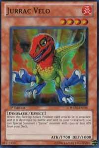 Jurrac Velo trading card from Hidden Arsenal 2 Jurrac Velo - Hidden Arsenal 2 YuGiOh trading card