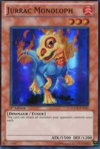 Jurrac Monoloph trading card from Hidden Arsenal 2 Jurrac Monoloph - Hidden Arsenal 2 YuGiOh trading card