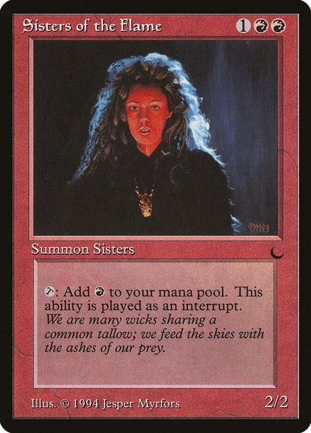 Sisters of the Flame trading card from The Dark Sisters of the Flame - The Dark Magic: The Gathering trading card