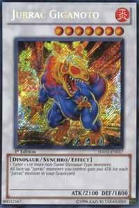 Jurrac Giganoto - Hidden Arsenal 2 (HA02) #HA02-EN057 - Secret Rare YuGiOh Trading Card