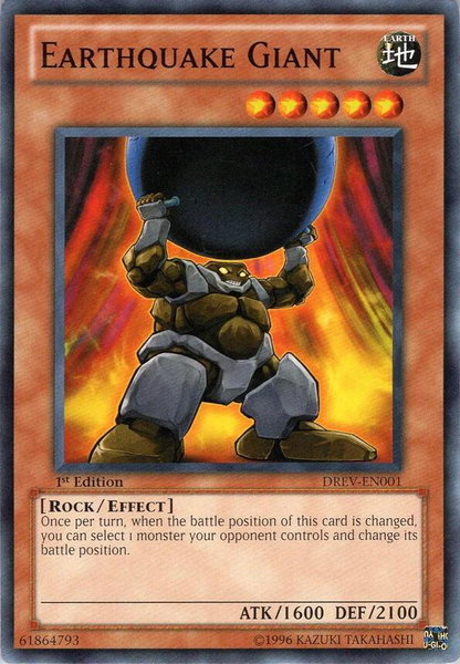 Earthquake Giant trading card from Duelist Revolution Earthquake Giant - Duelist Revolution YuGiOh trading card