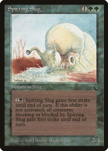 Spitting Slug trading card from The Dark Spitting Slug - The Dark Magic: The Gathering trading card