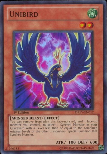 Unibird trading card from Duelist Revolution Unibird - Duelist Revolution YuGiOh trading card