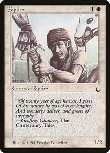 Squire - The Dark (DRK) #17 - Common Magic: The Gathering Trading Card