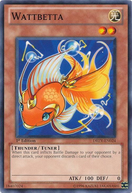Wattbetta trading card from Duelist Revolution Wattbetta - Duelist Revolution YuGiOh trading card