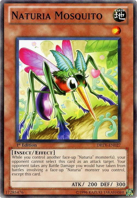 Naturia Mosquito trading card from Duelist Revolution Naturia Mosquito - Duelist Revolution YuGiOh trading card
