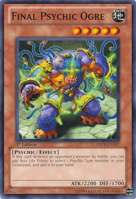 Final Psychic Ogre trading card from Duelist Revolution Final Psychic Ogre - Duelist Revolution YuGiOh trading card