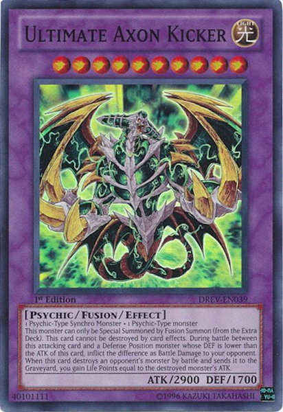 Ultimate Axon Kicker trading card from Duelist Revolution Ultimate Axon Kicker - Duelist Revolution YuGiOh trading card