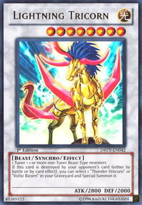 Lightning Tricorn - Duelist Revolution (DREV) #DREV-EN042 - Ultra Rare YuGiOh Trading Card