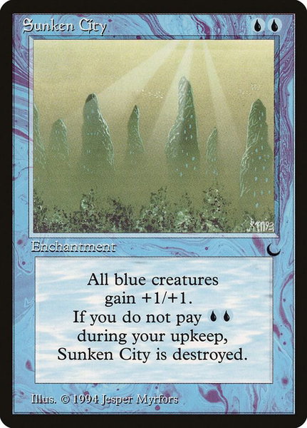 Sunken City - The Dark Magic: The Gathering trading card