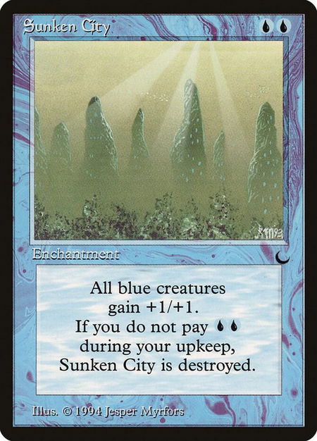 Sunken City - The Dark Magic: The Gathering trading card