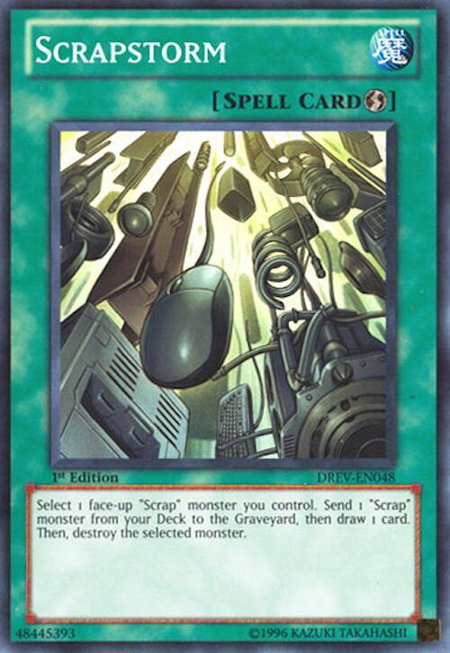 Scrapstorm trading card from Duelist Revolution Scrapstorm - Duelist Revolution YuGiOh trading card