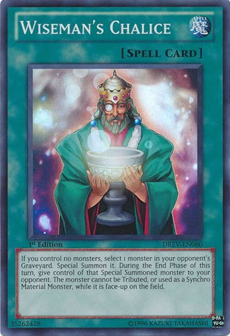 Wiseman's Chalice trading card from Duelist Revolution Wiseman's Chalice - Duelist Revolution YuGiOh trading card