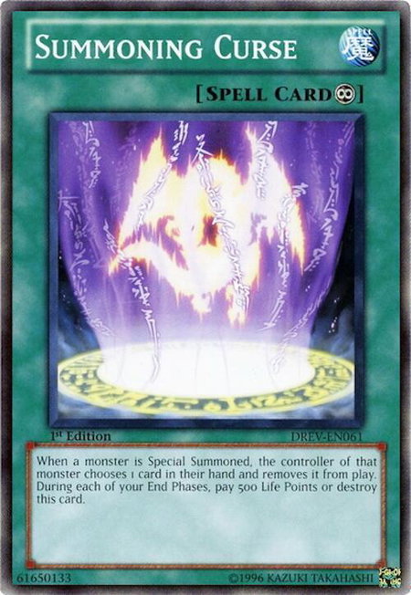 Summoning Curse - Duelist Revolution YuGiOh trading card